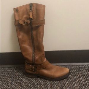 steve madden brown leather boots